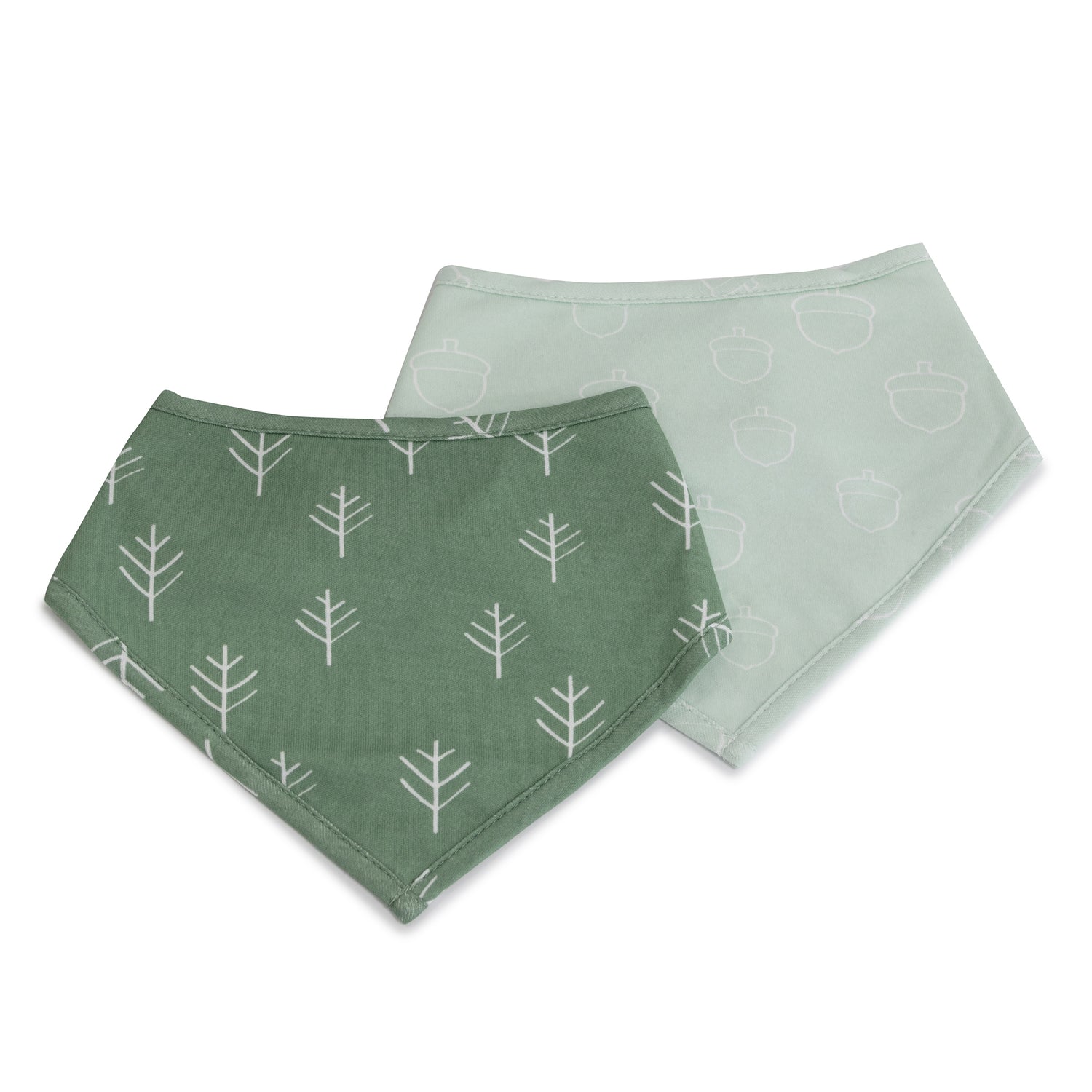 Nordic 2pk Bandana Bibs Avocado/Forest