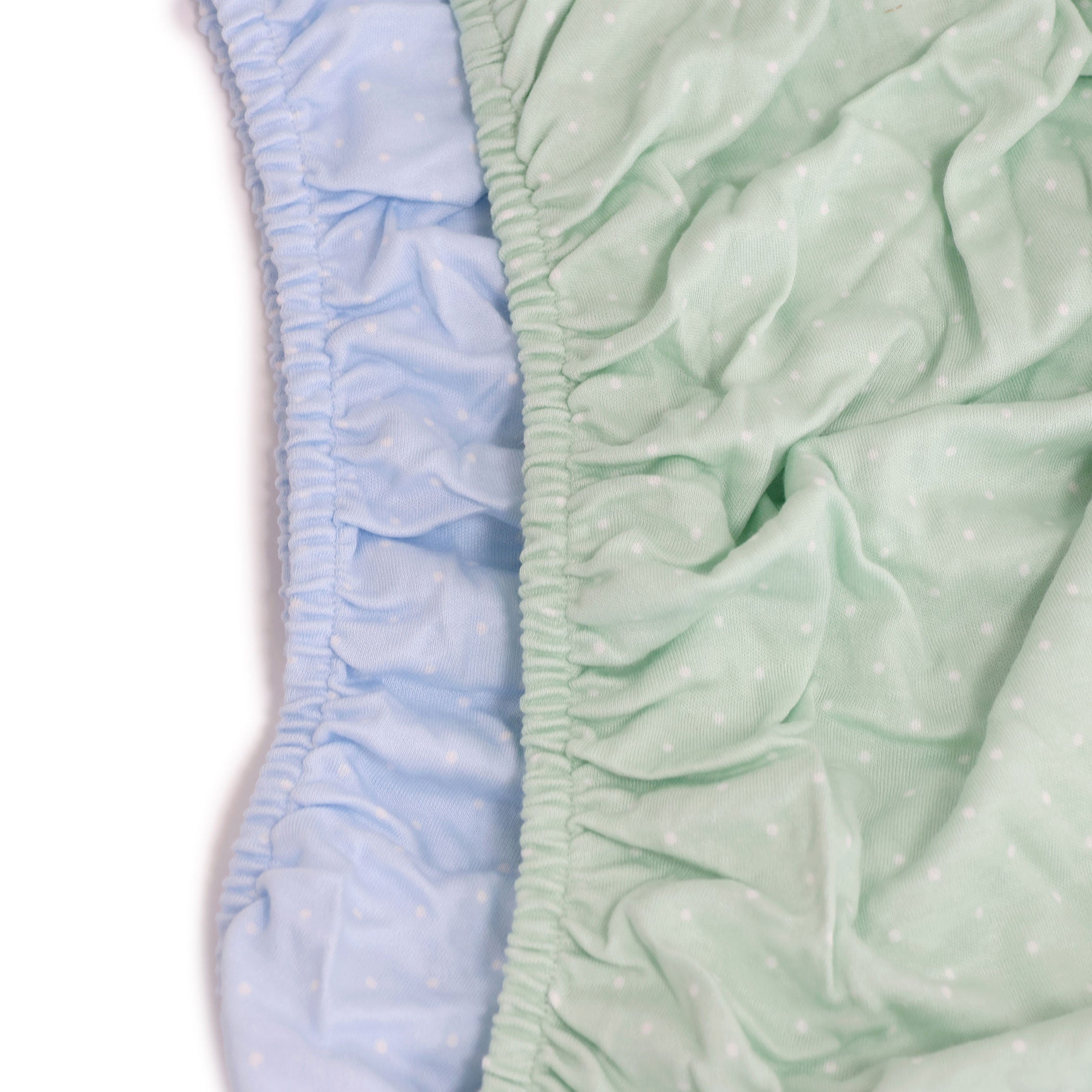 Confetti 2pk Jersey Cot Fitted Sheets Blue/Sage