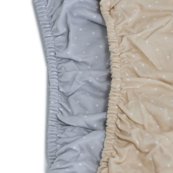 Confetti 2pk Jersey Cot Fitted Sheets Grey/Taupe