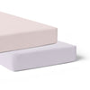 Confetti 2pk Jersey Cot Fitted Sheets Pink/Lilac