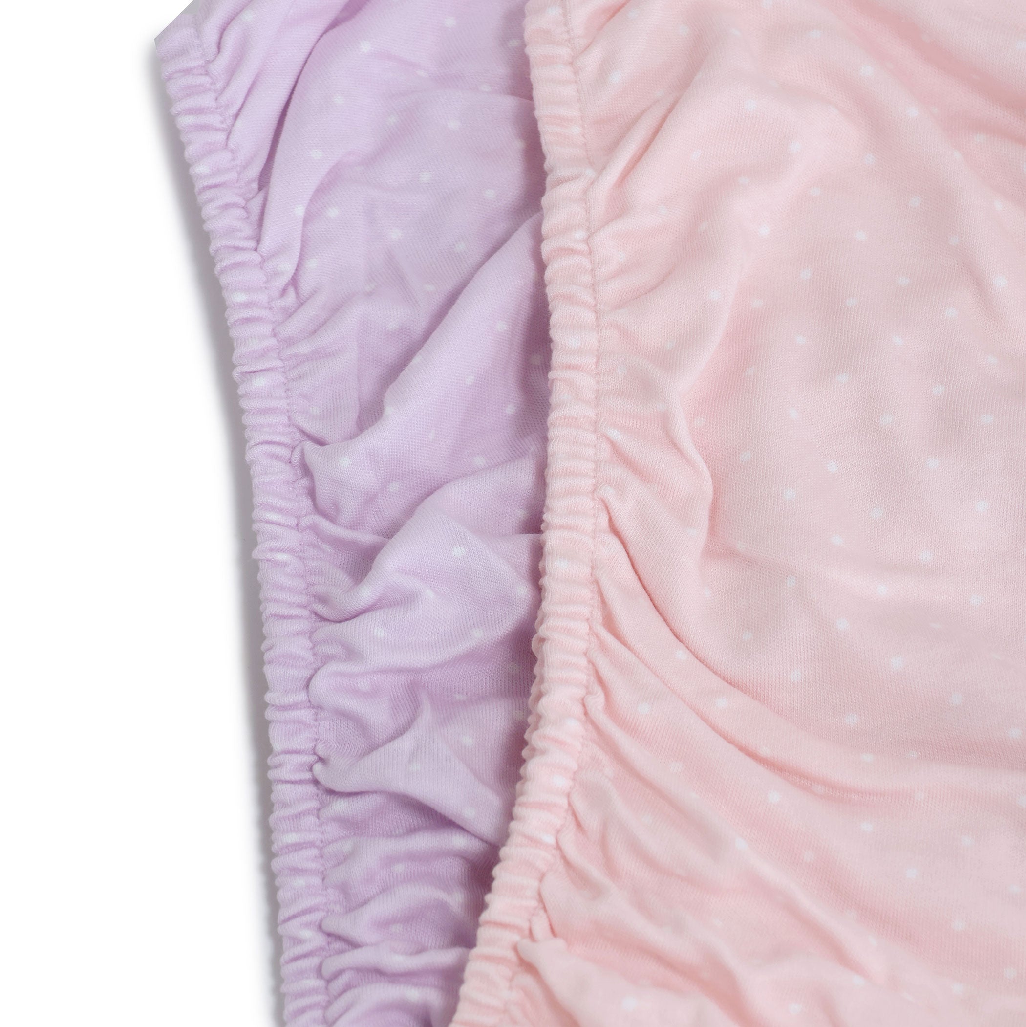 Confetti 2pk Jersey Cot Fitted Sheets Pink/Lilac