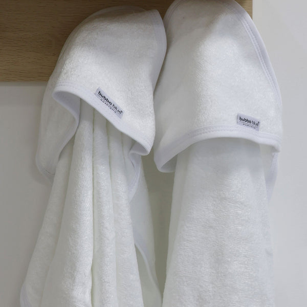 Bamboo White 2pk Hooded Towels