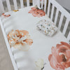 Peonies Bamboo 2pk Jersey Cot Fitted Sheets