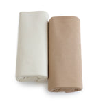Sundae 2pk Jersey Cot Fitted Sheets - Chestnut - Bubba Blue Australia