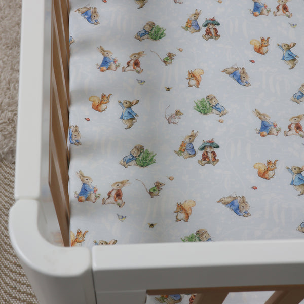 Peter Rabbit & Benjamin Bunny Cot Fitted Sheet