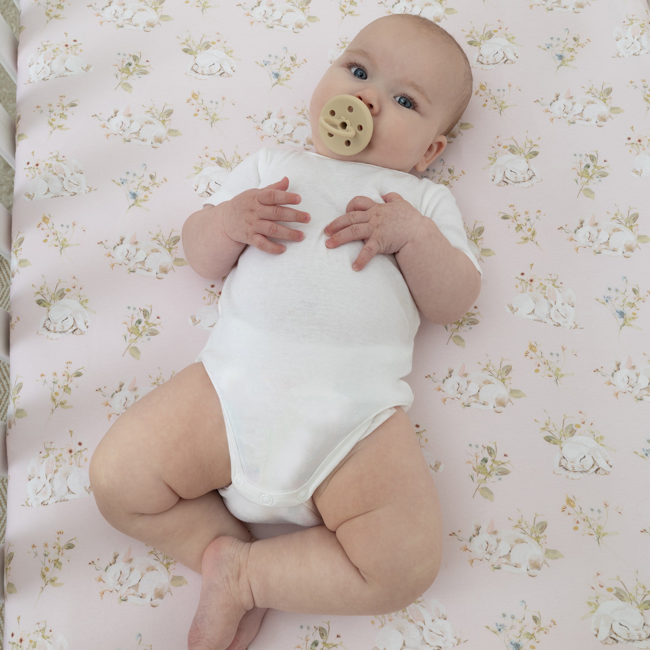Sleeping Bunny Jersey Cot Fitted Sheet