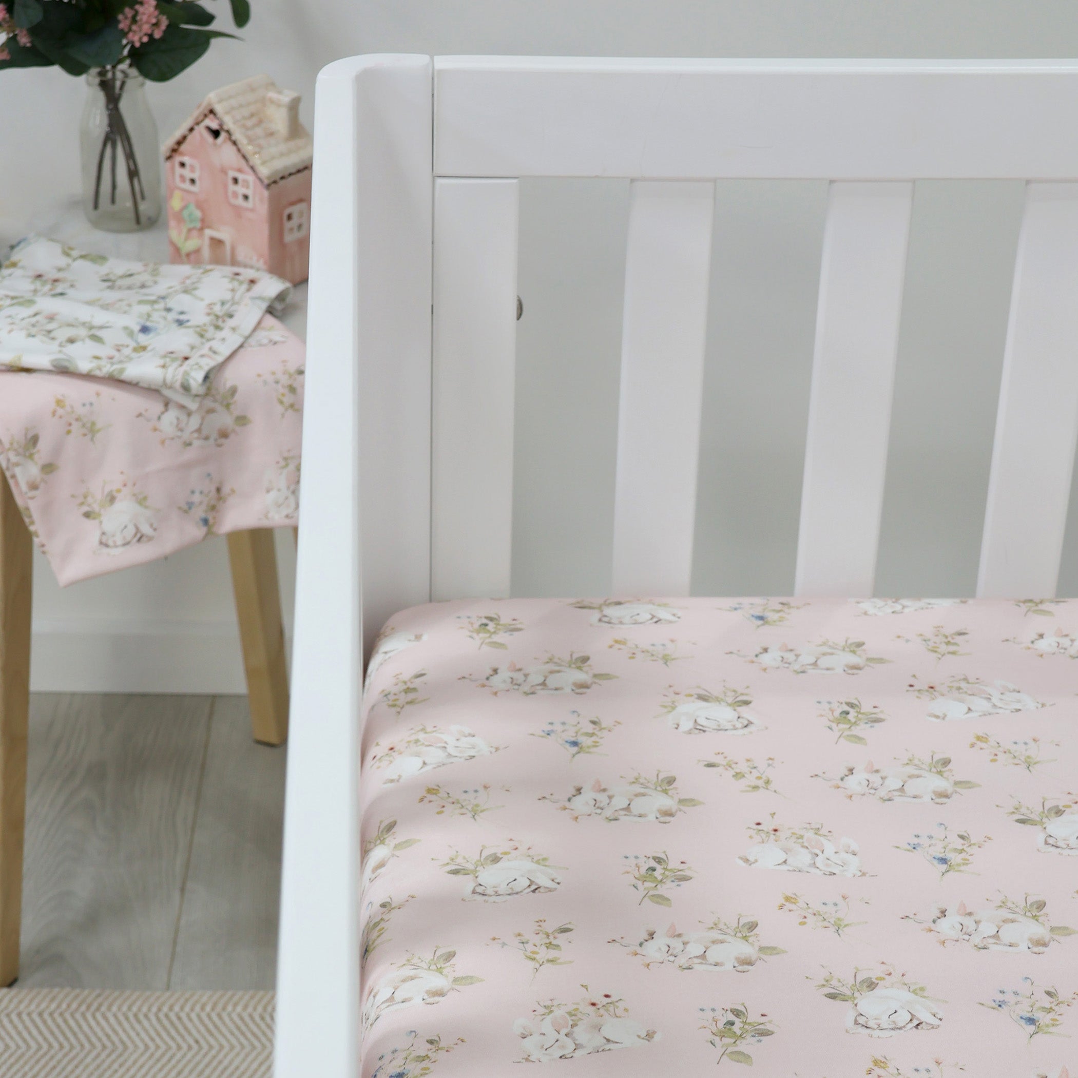 Sleeping Bunny Jersey Cot Fitted Sheet