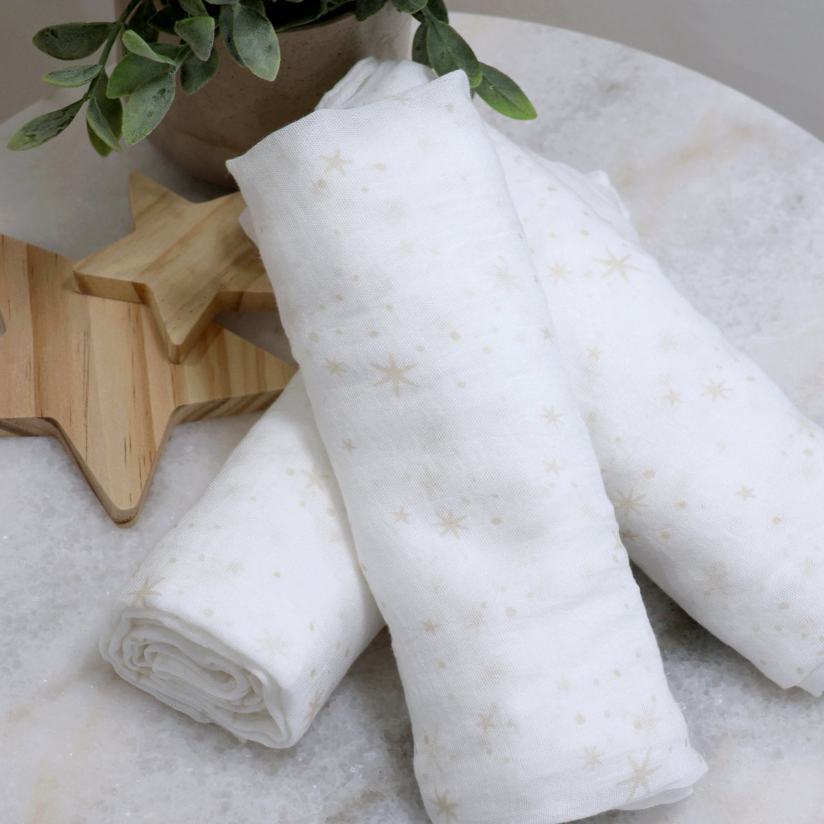 Twinkle Twinkle 3pk Muslin Wraps