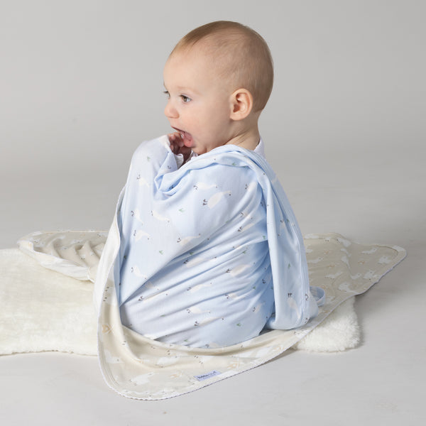 Provincial 2pk Jersey Wrap - Sky/Almond