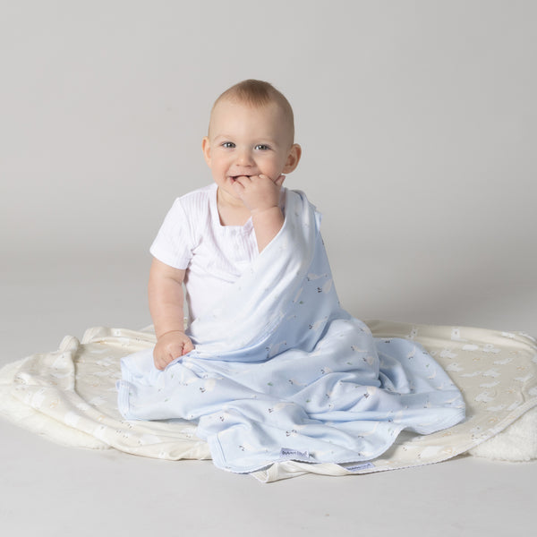 Provincial 2pk Jersey Wrap - Sky/Almond