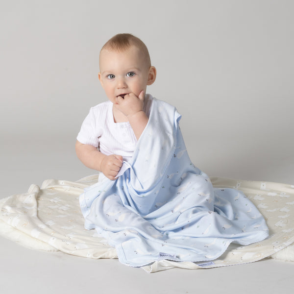 Provincial 2pk Jersey Wrap - Sky/Almond