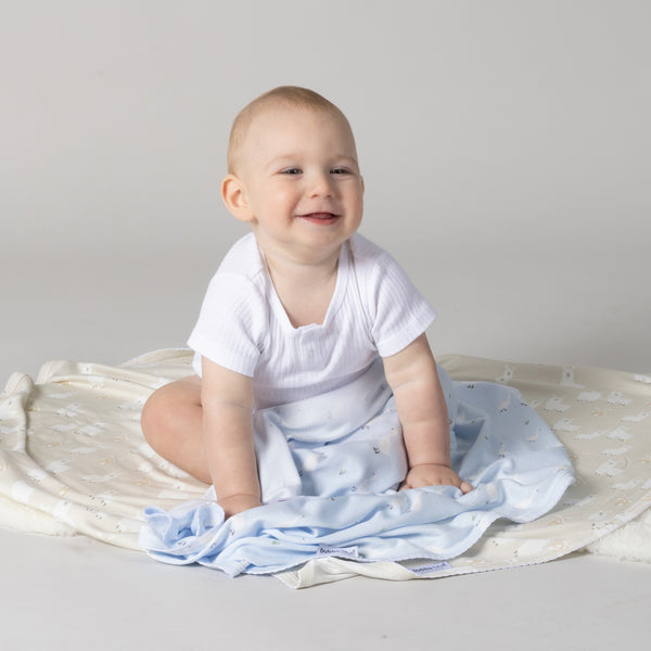Provincial 2pk Jersey Wrap - Sky/Almond