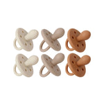 PLUM 6pcs Silicone Soothers Bundle NB-6M - Earthy - Bubba Blue Australia