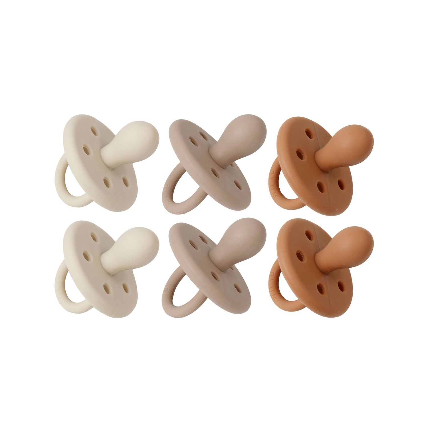 PLUM 6pcs Silicone Soothers Bundle NB-6M - Earthy - Bubba Blue Australia