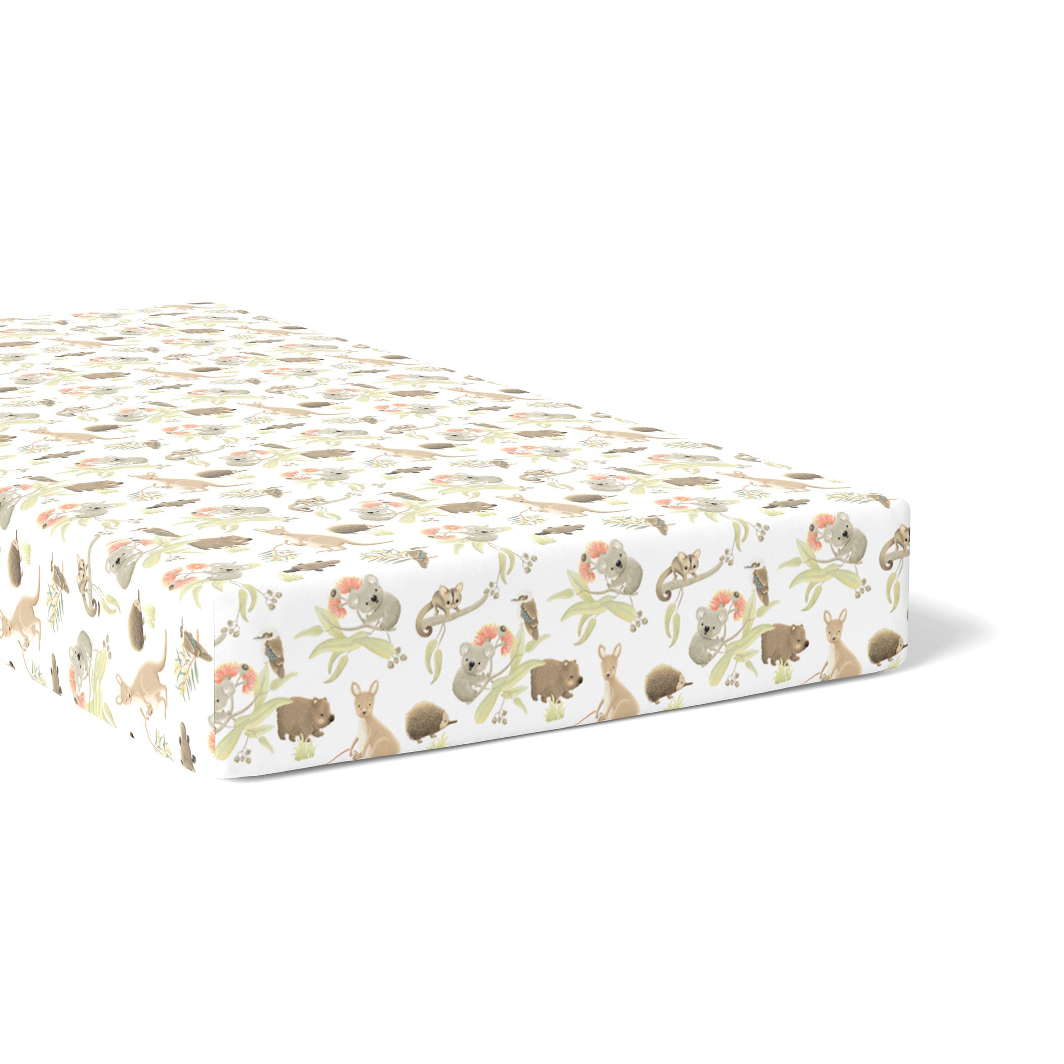 Aussie Animals Jersey Cot Fitted Sheet