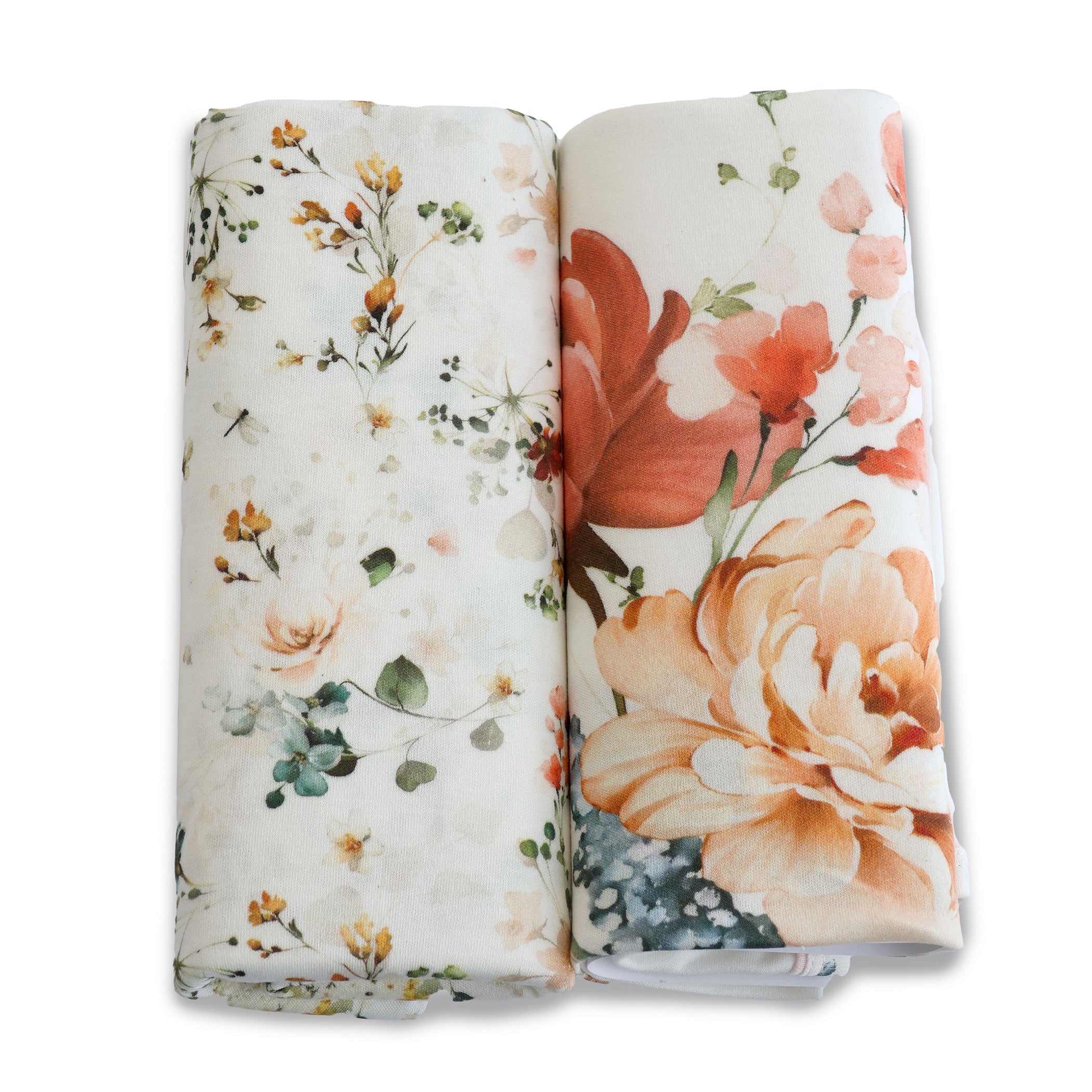 Peonies Bamboo 2pk Jersey Wraps