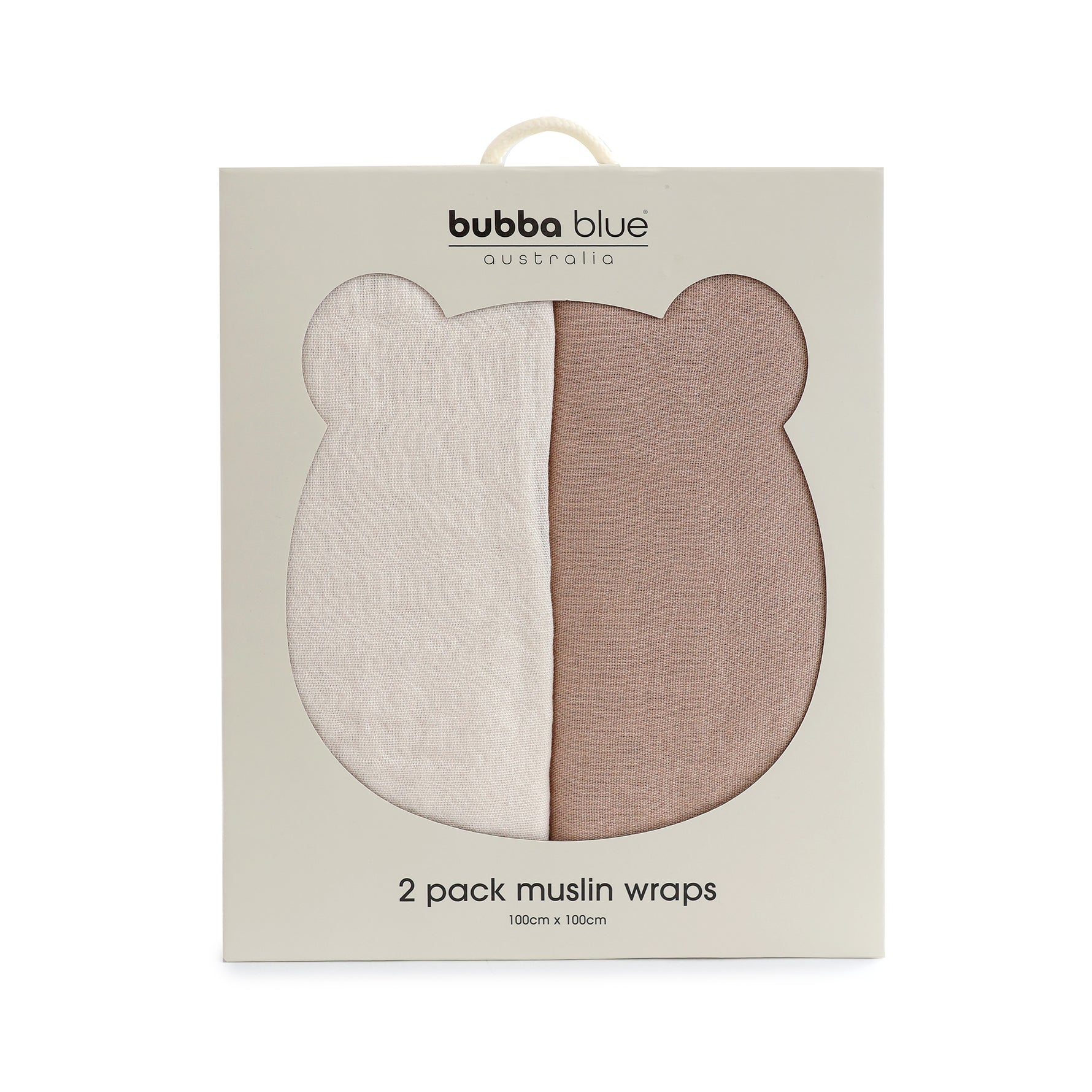 Bubba Sundae 2pk Muslin Wraps - Chestnut - Bubba Blue Australia