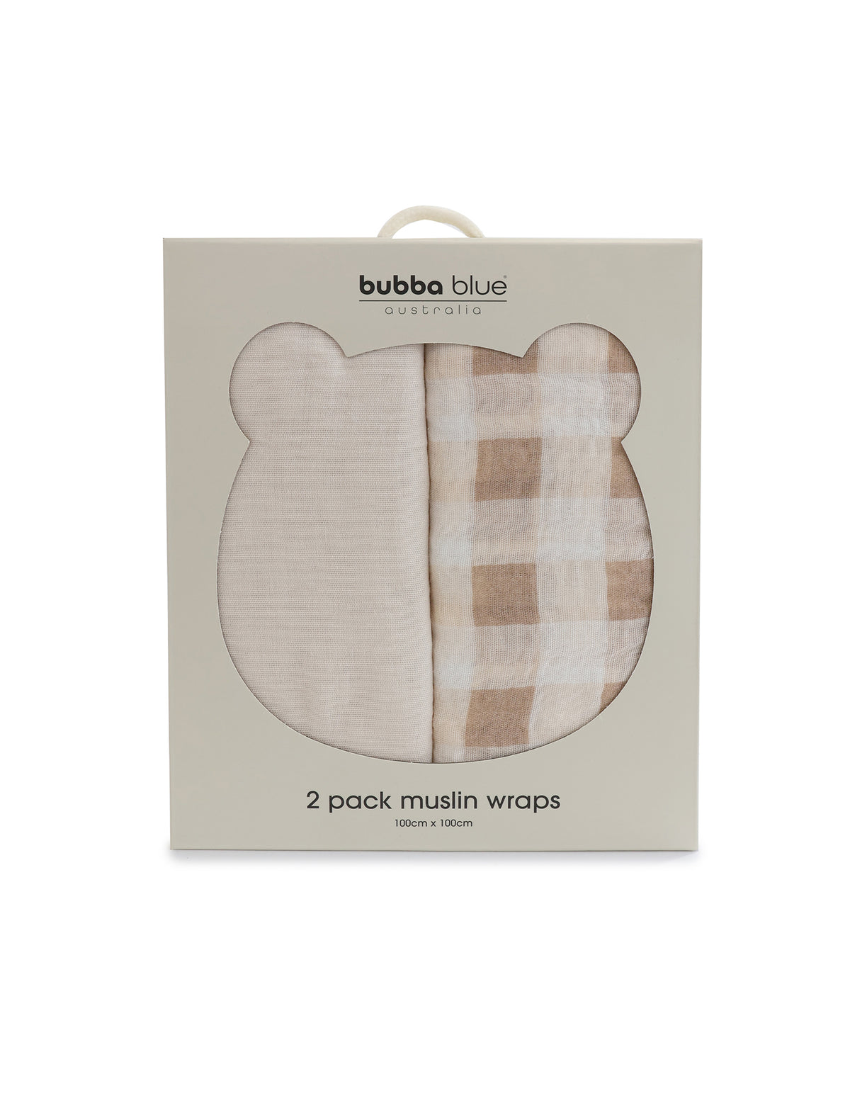 Bubba Sundae 2pk Muslin Wraps - Chestnut - Bubba Blue Australia
