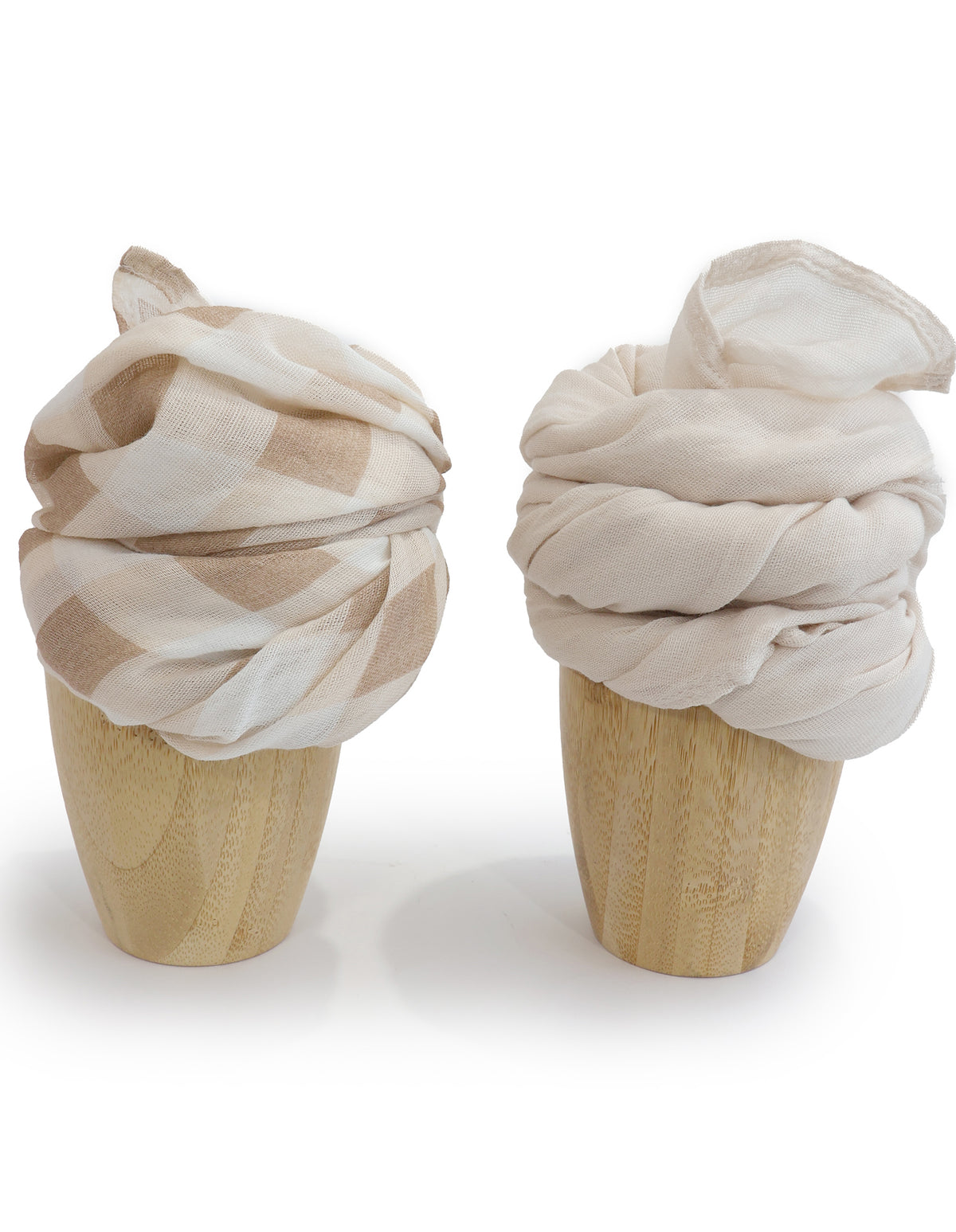 Bubba Sundae 2pk Muslin Wraps - Chestnut - Bubba Blue Australia