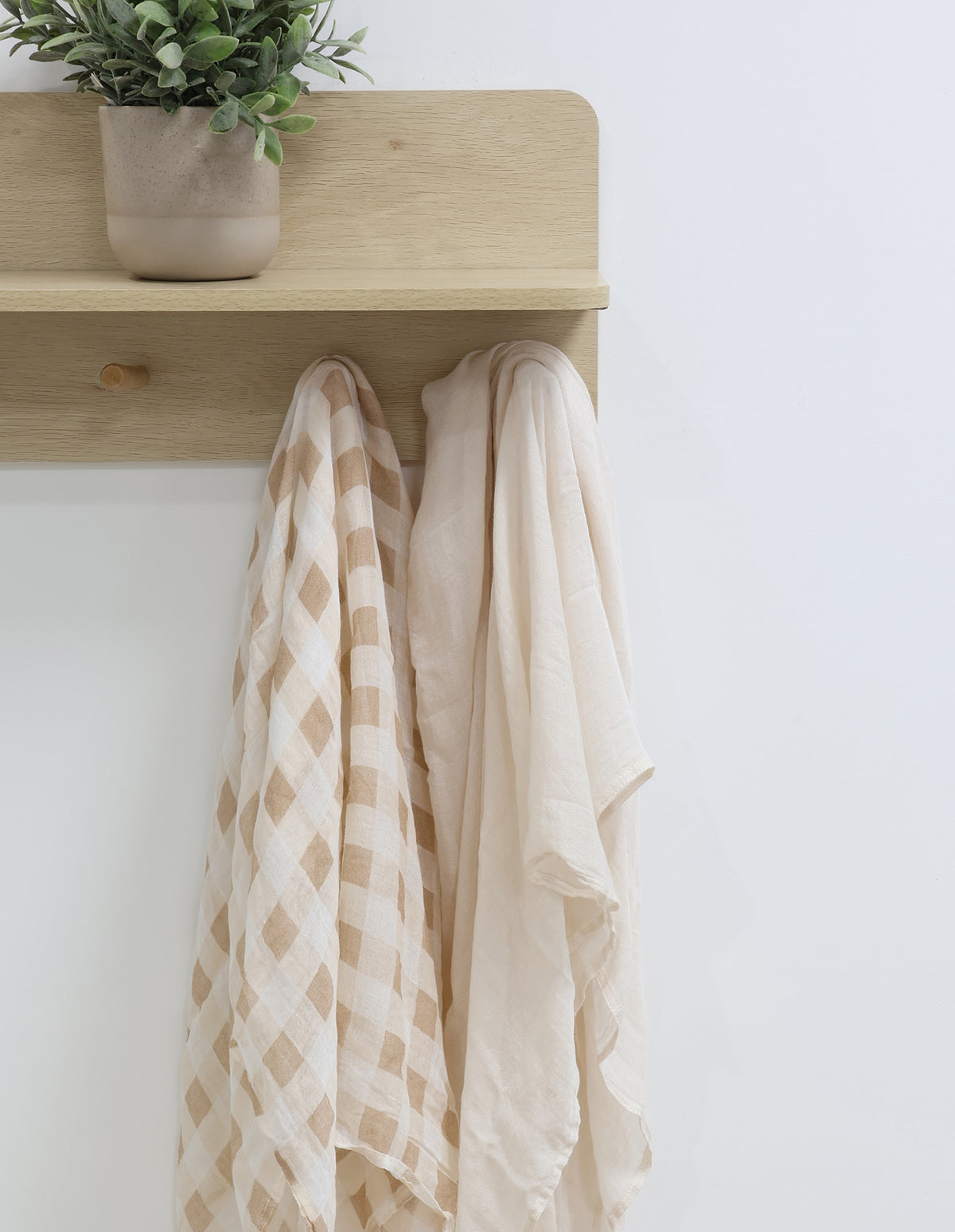 Bubba Sundae 2pk Muslin Wraps - Chestnut - Bubba Blue Australia