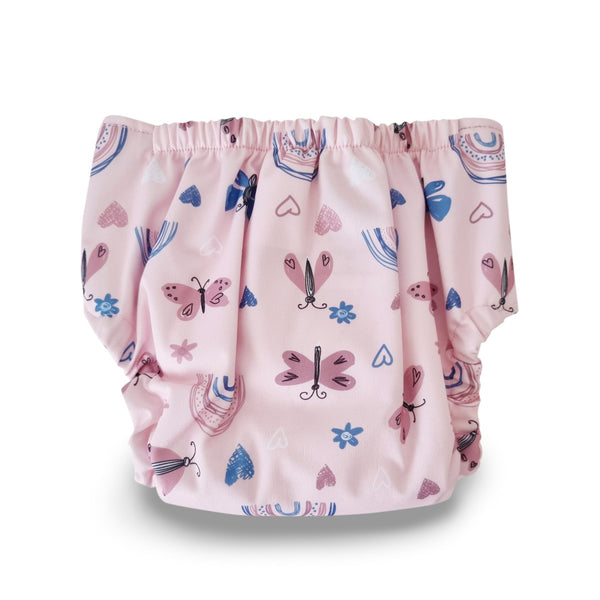 PLUM Modern Cloth Nappy & Bamboo Liner - Rose Butterfly