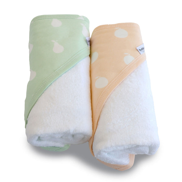 Nordic Sorbet 2pk Hooded Towel Orange/Pear