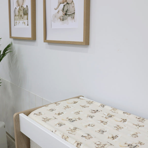 Elephant Bedtime Waterproof Change Pad Cover