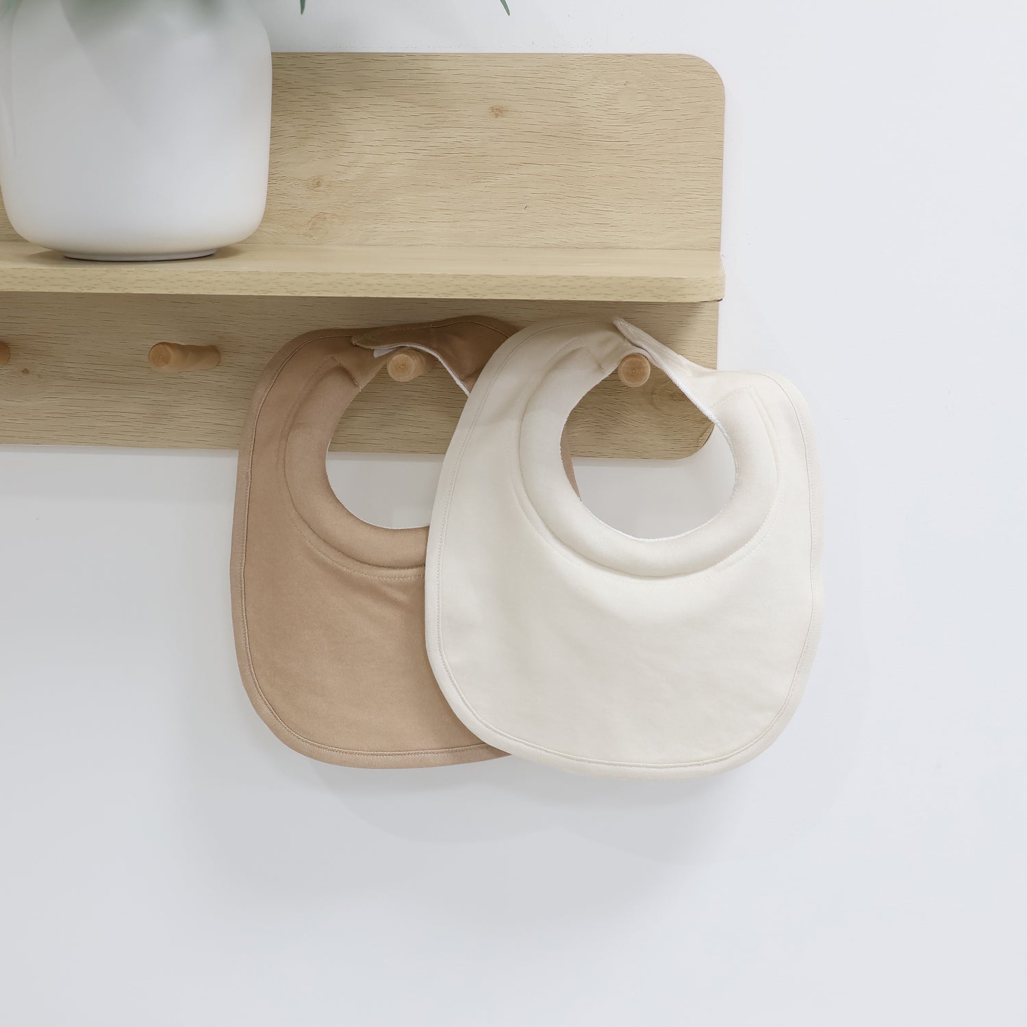 Bubba Sundae 2pk Dribble Bibs - Chestnut