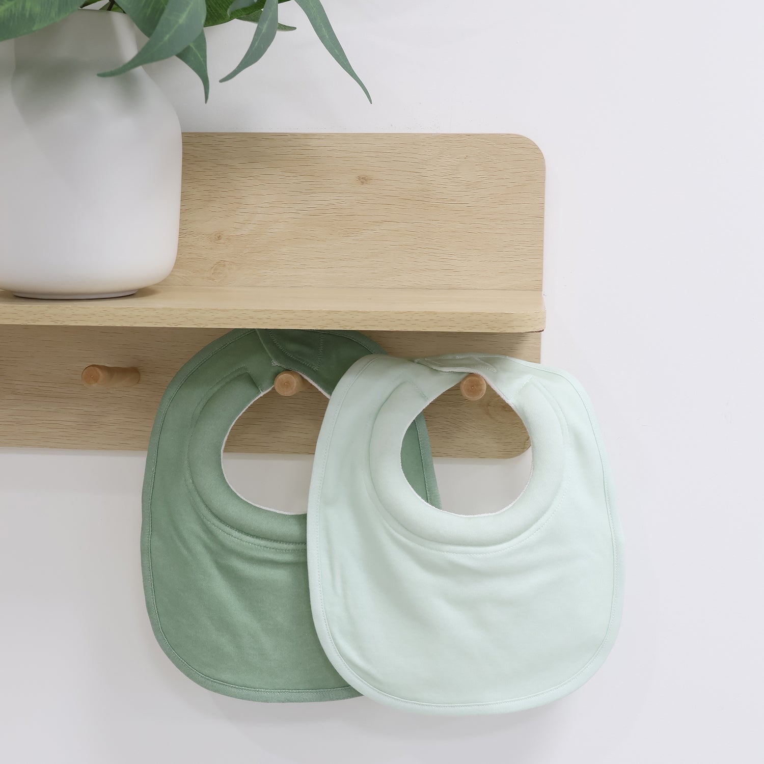 Bubba Sundae 2pk Dribble Bibs - Greentea