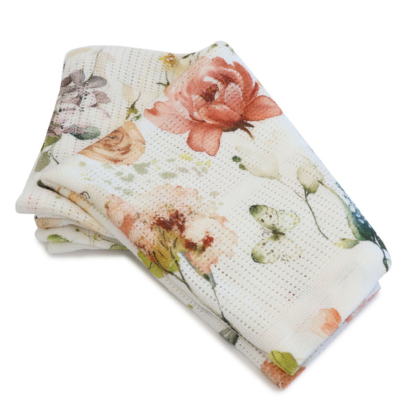 Peonies Bamboo Cellular Blanket