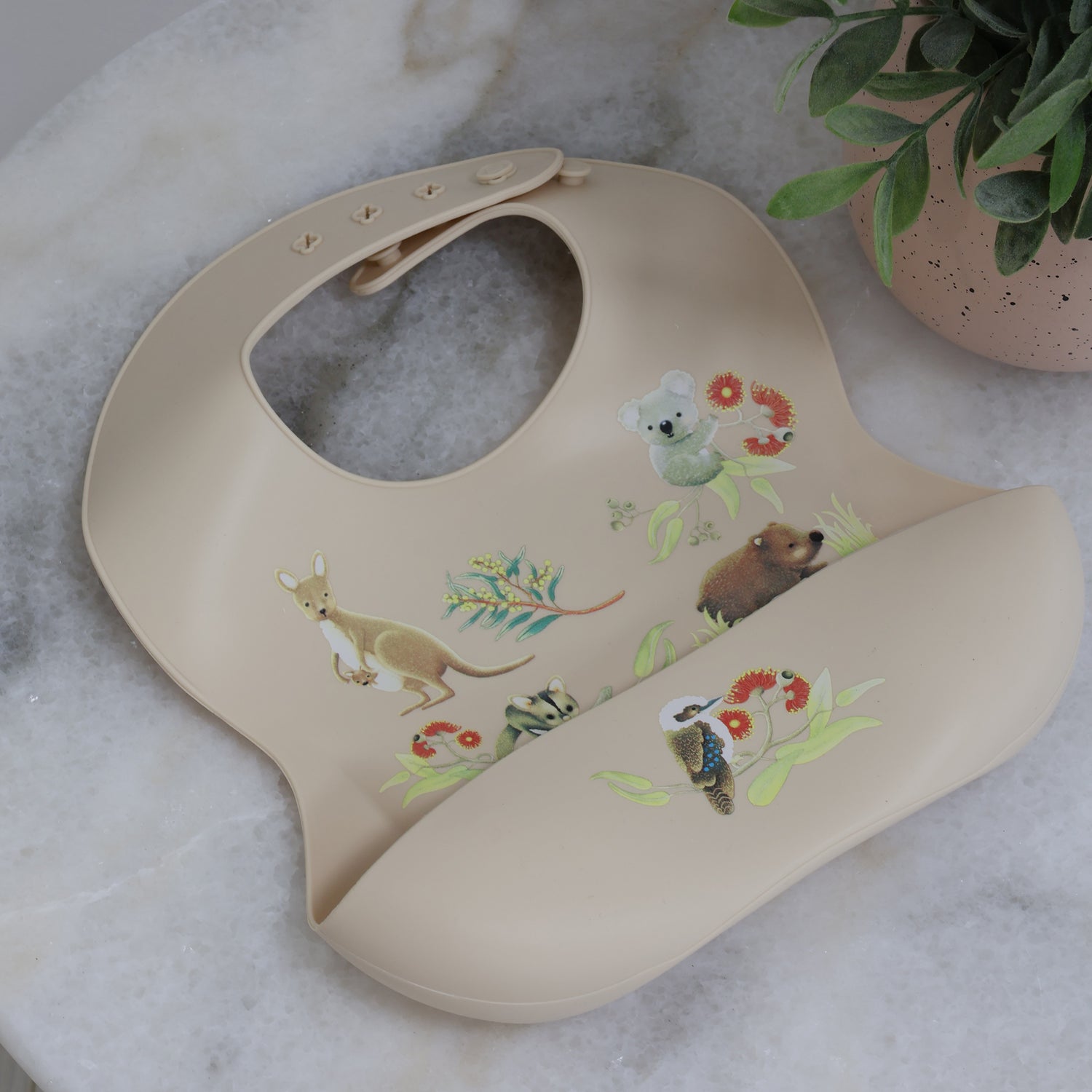 Aussie Animals Silicone Bib