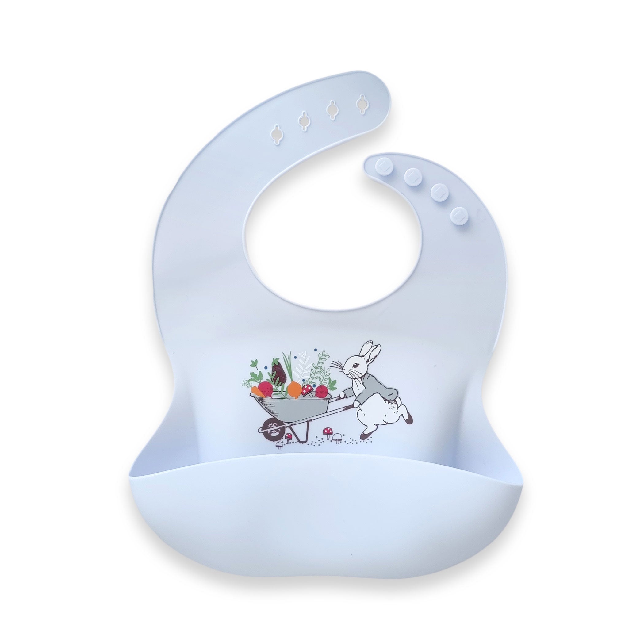 Peter Rabbit Silicone Bib - Blue