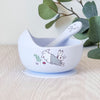 Peter Rabbit Silicone Duck Egg Bowl and Spoon Set - Blue