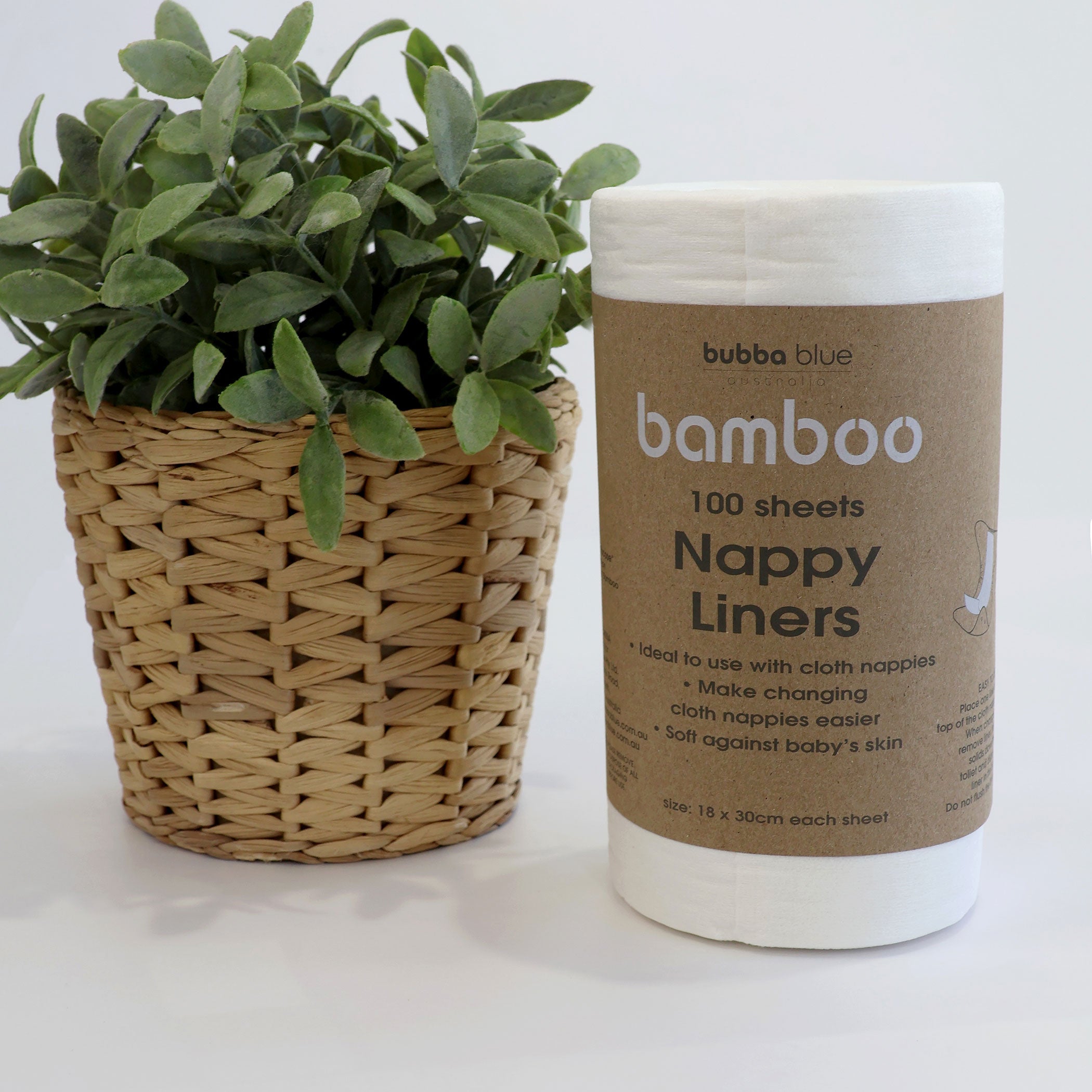 Bamboo White 100 sheets Bamboo Nappy Liners