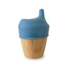 Plum Bamboo and Silicone Sippy Cup - Teal