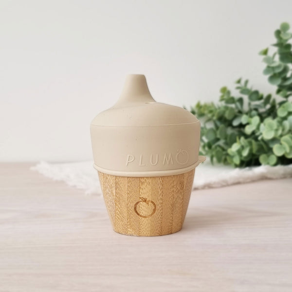 Plum Bamboo and Silicone Sippy Cup - Sand