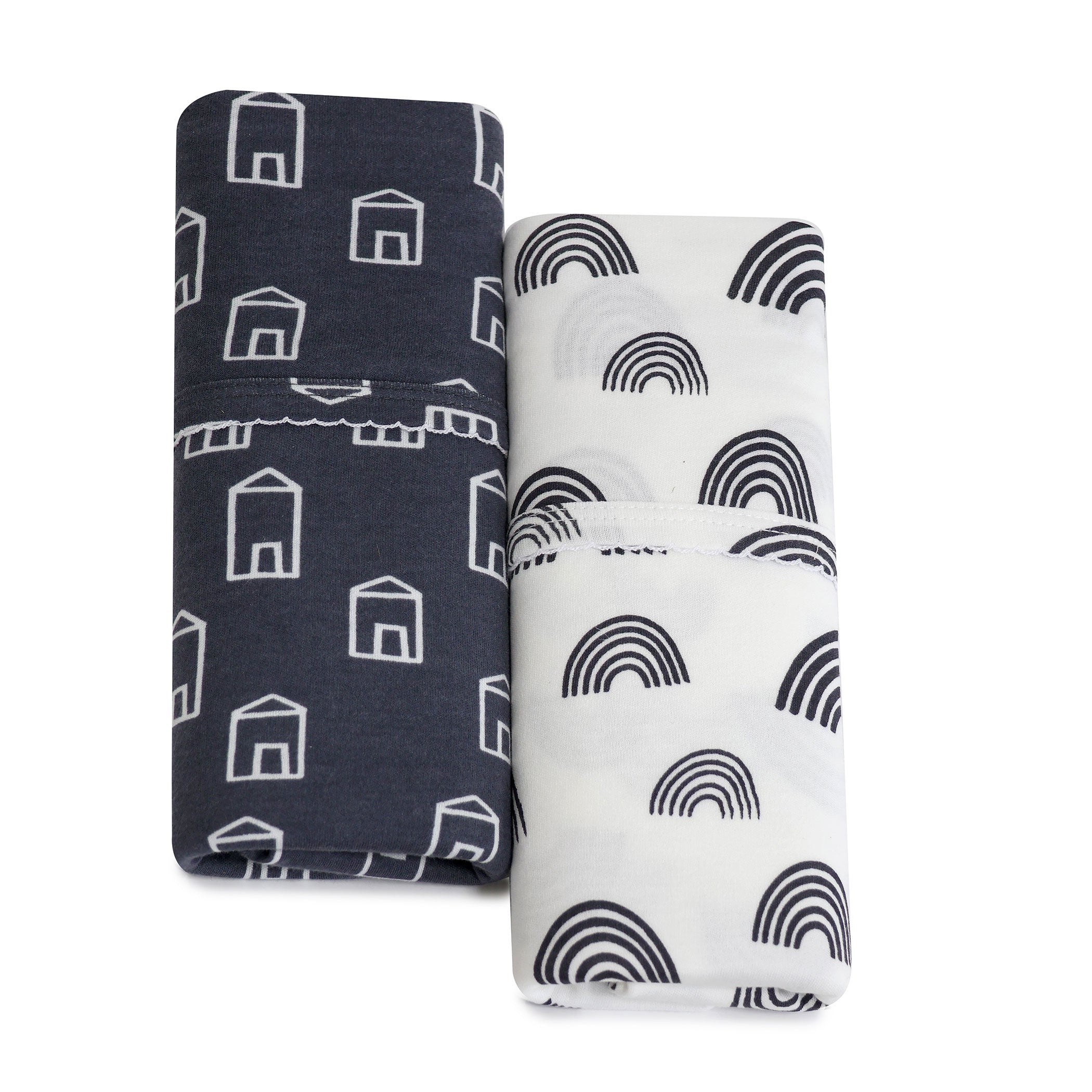 Nordic Swaddle & Cuddle Bundle Charcoal/White