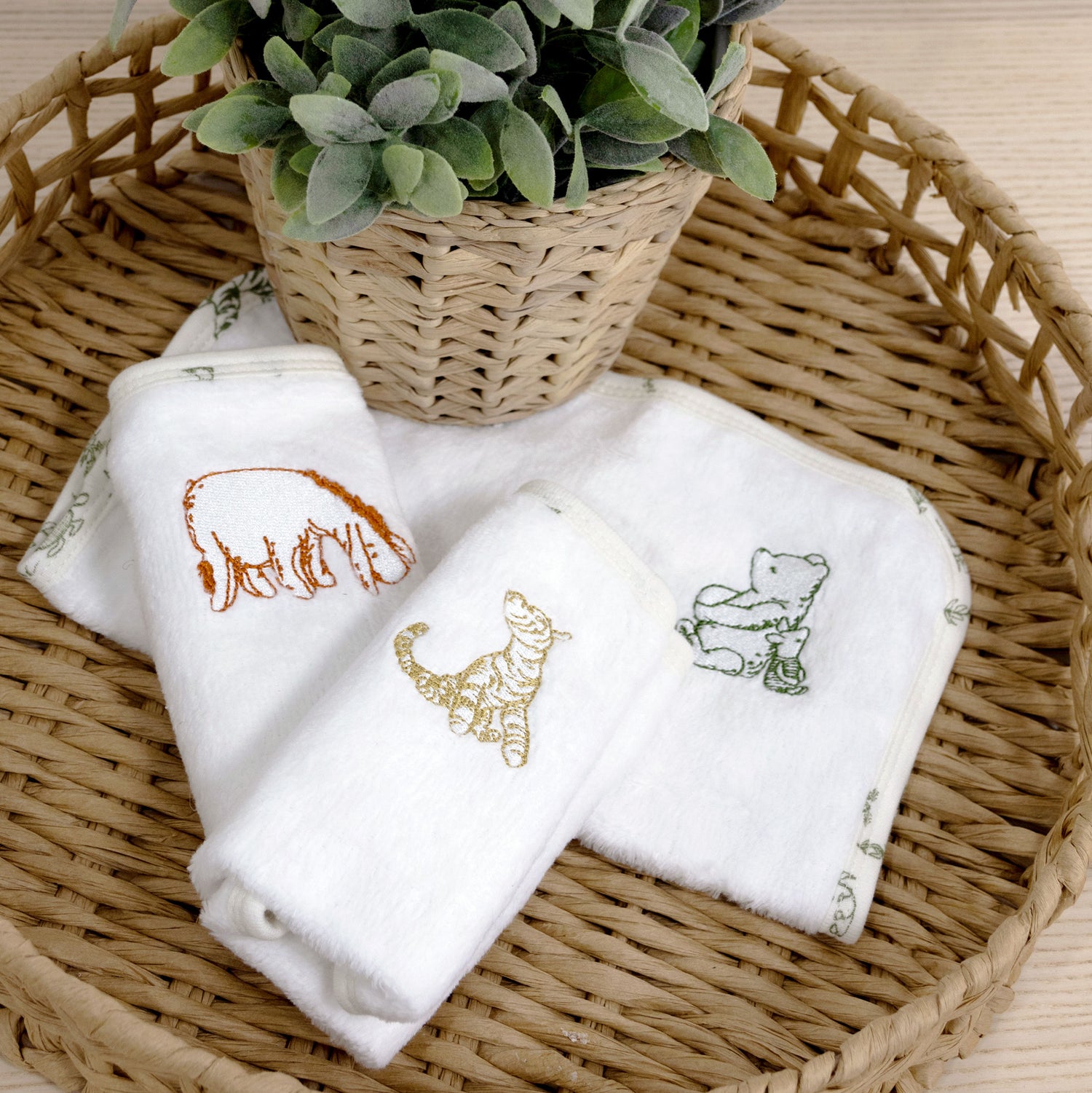 Disney Classic Pooh 3pk Face Washers