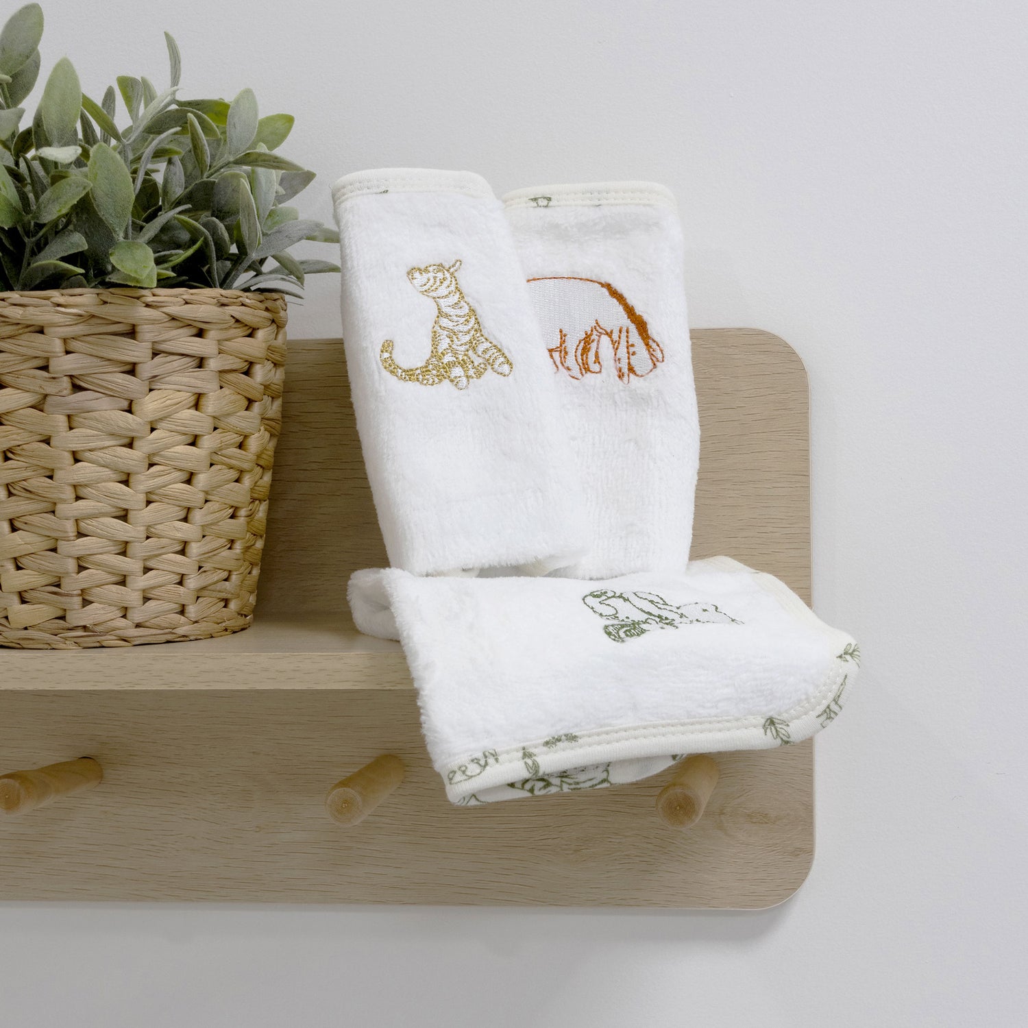 Disney Classic Pooh 3pk Face Washers