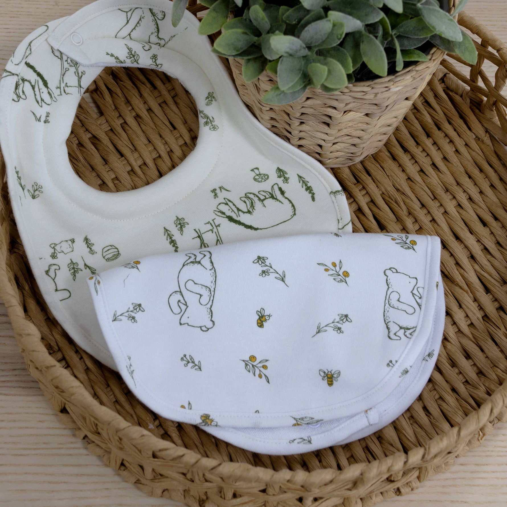 Disney Classic Pooh 2pk Dribble Bibs - Bubba Blue Australia