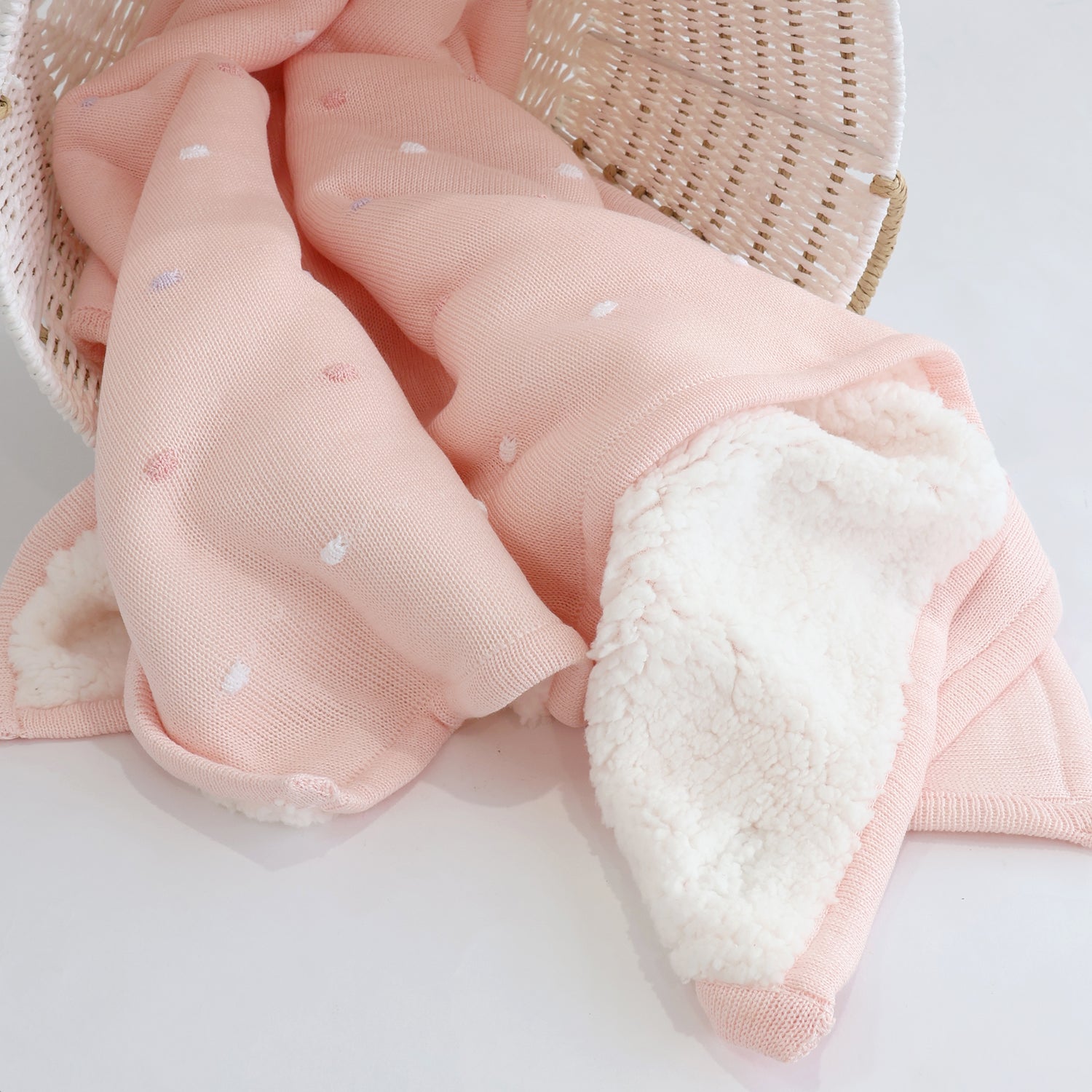 Confetti Knit Blanket - Berry