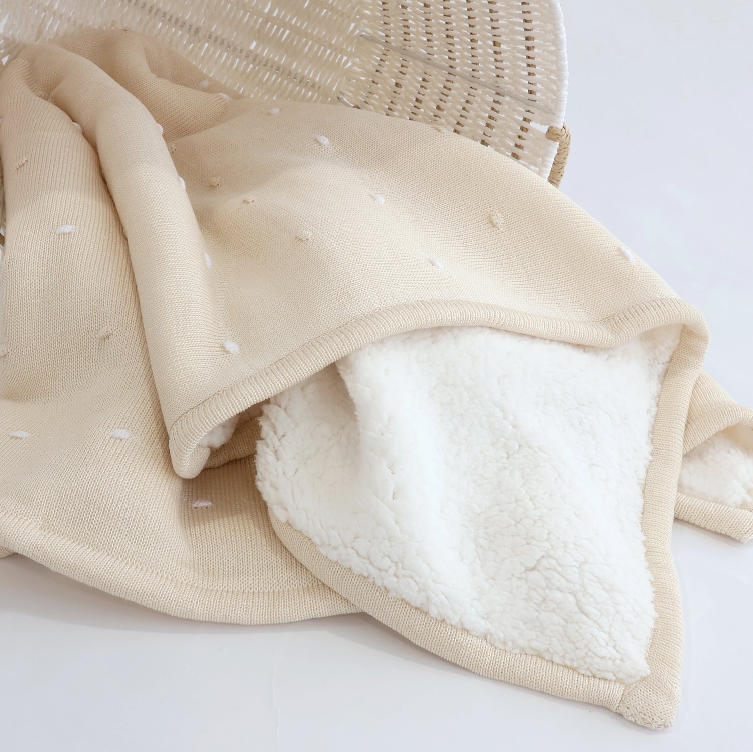 Confetti Knit Blanket - Sand