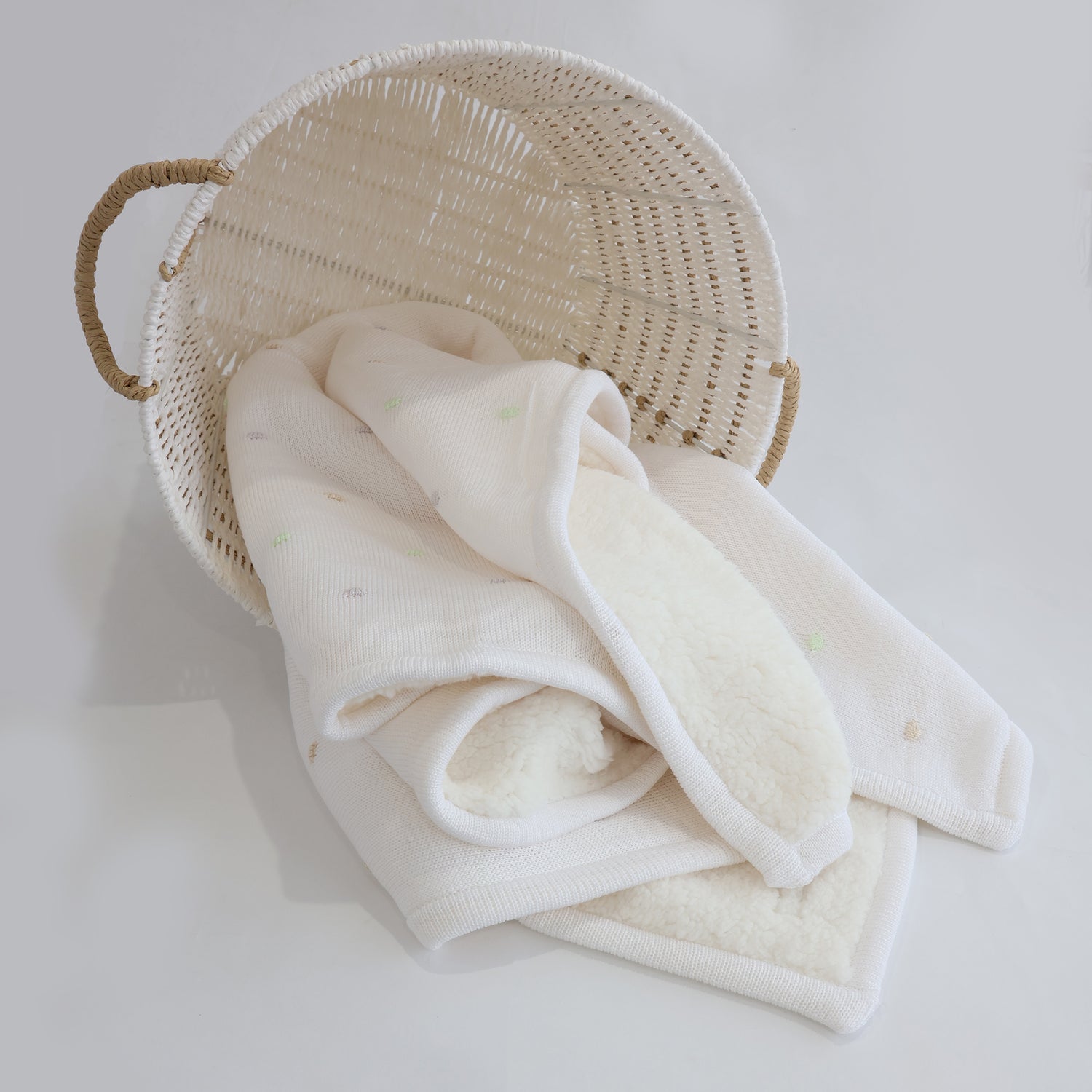 Confetti Knit Blanket - White