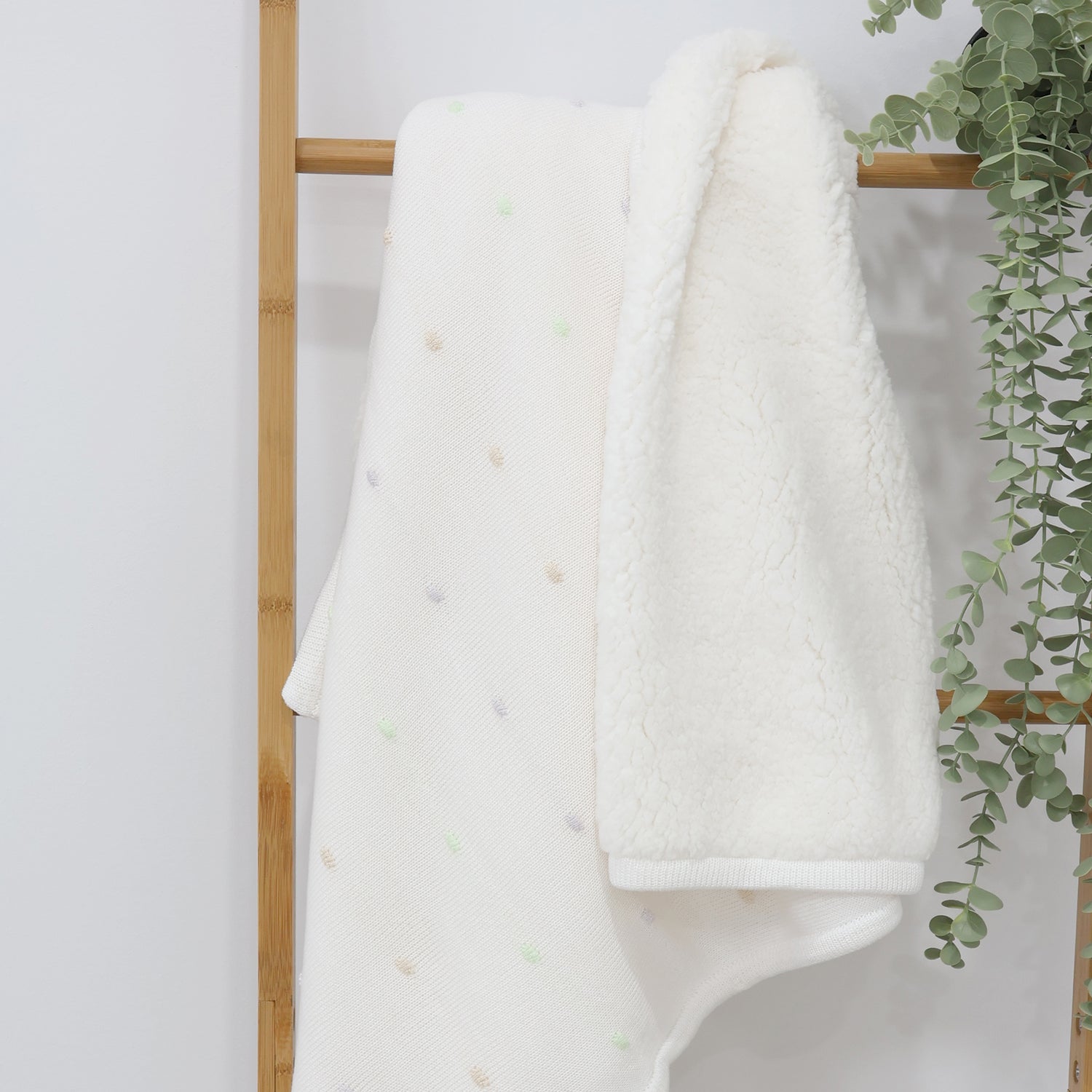 Confetti Knit Blanket - White