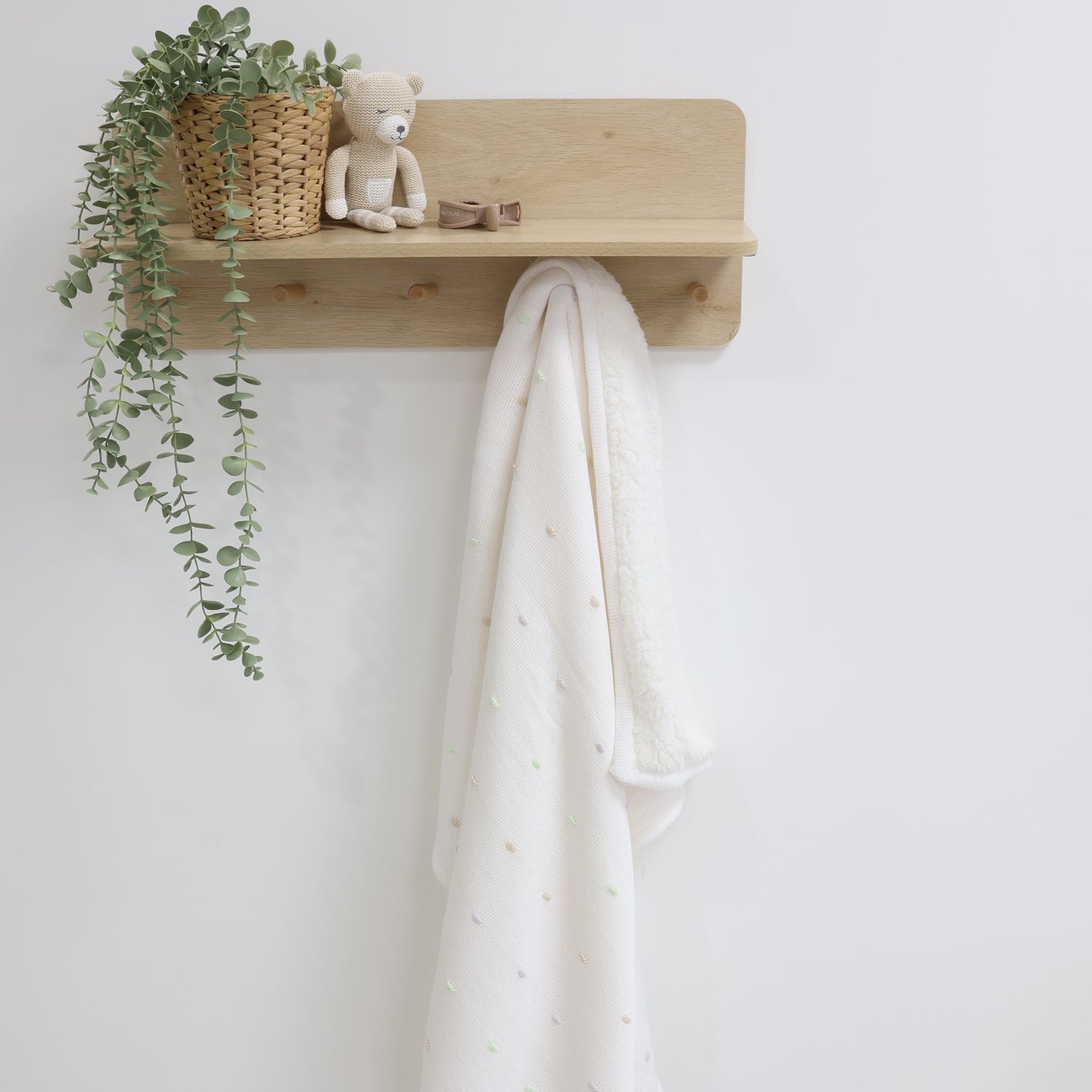 Confetti Knit Blanket - White