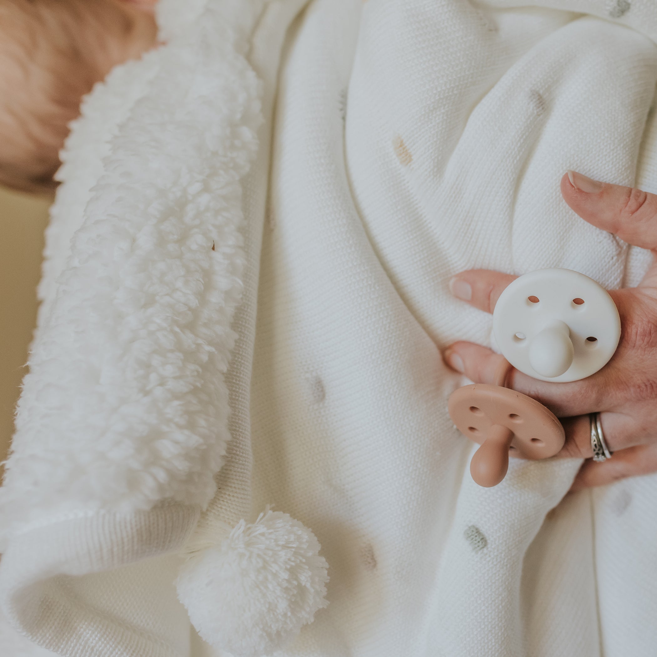 Confetti Cot Knit Blanket - White Multi