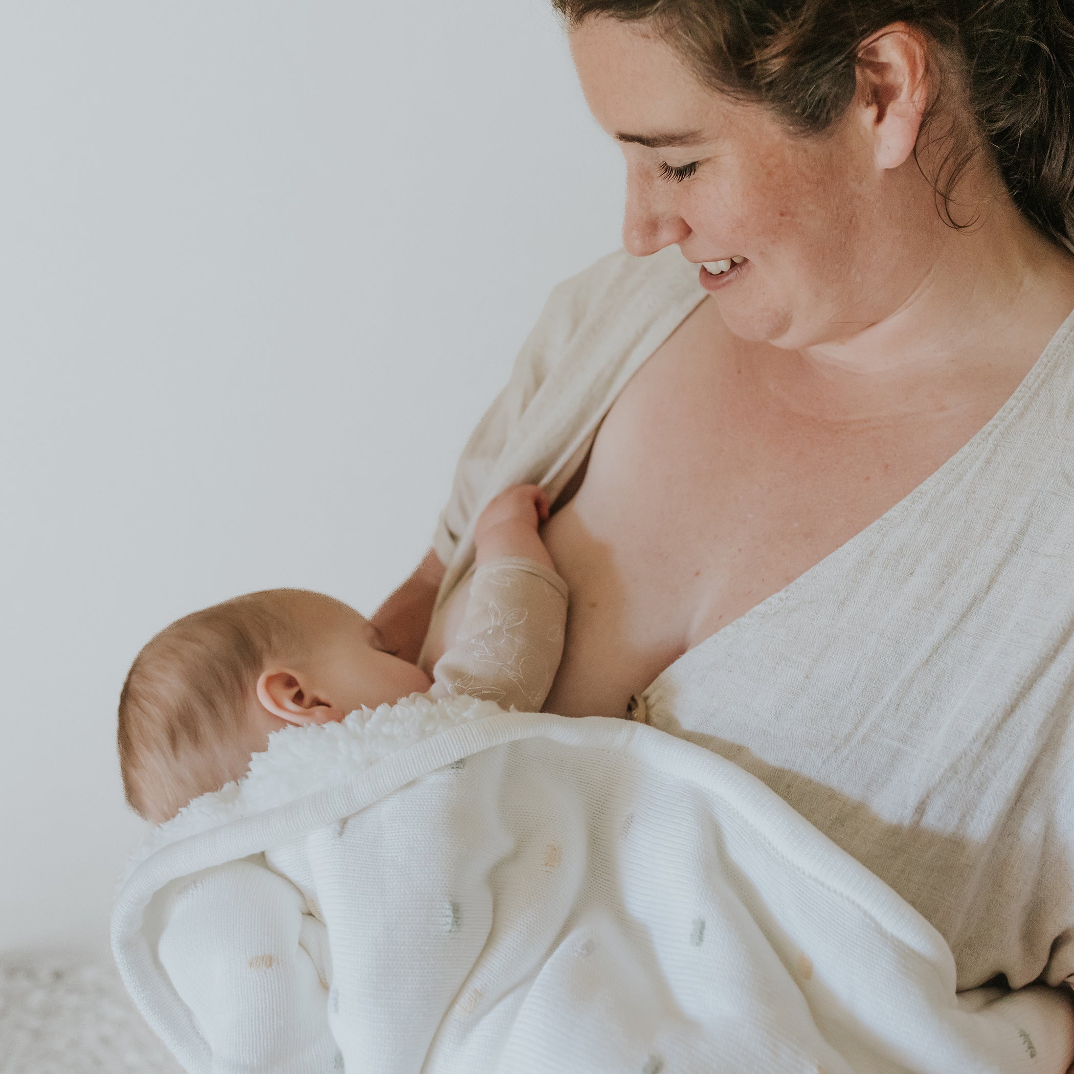 Confetti Cot Knit Blanket - White Multi