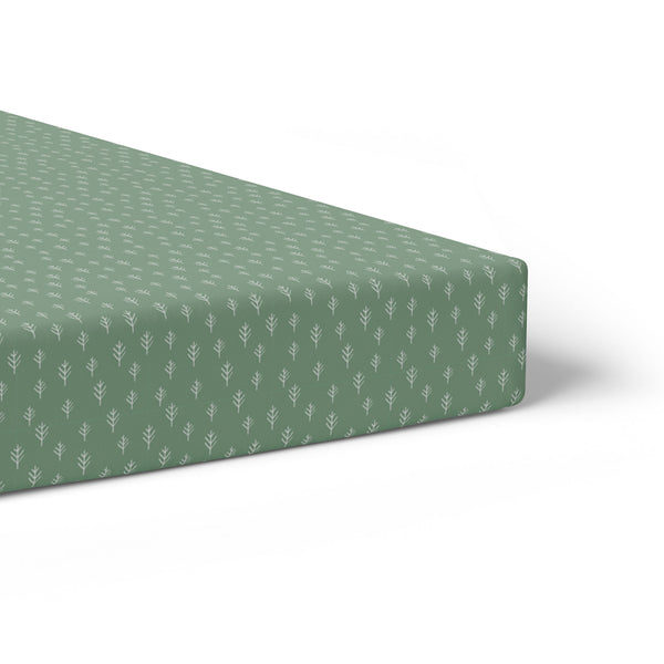 Nordic 2pk Jersey Cot Fitted Sheets Avocado/Forest