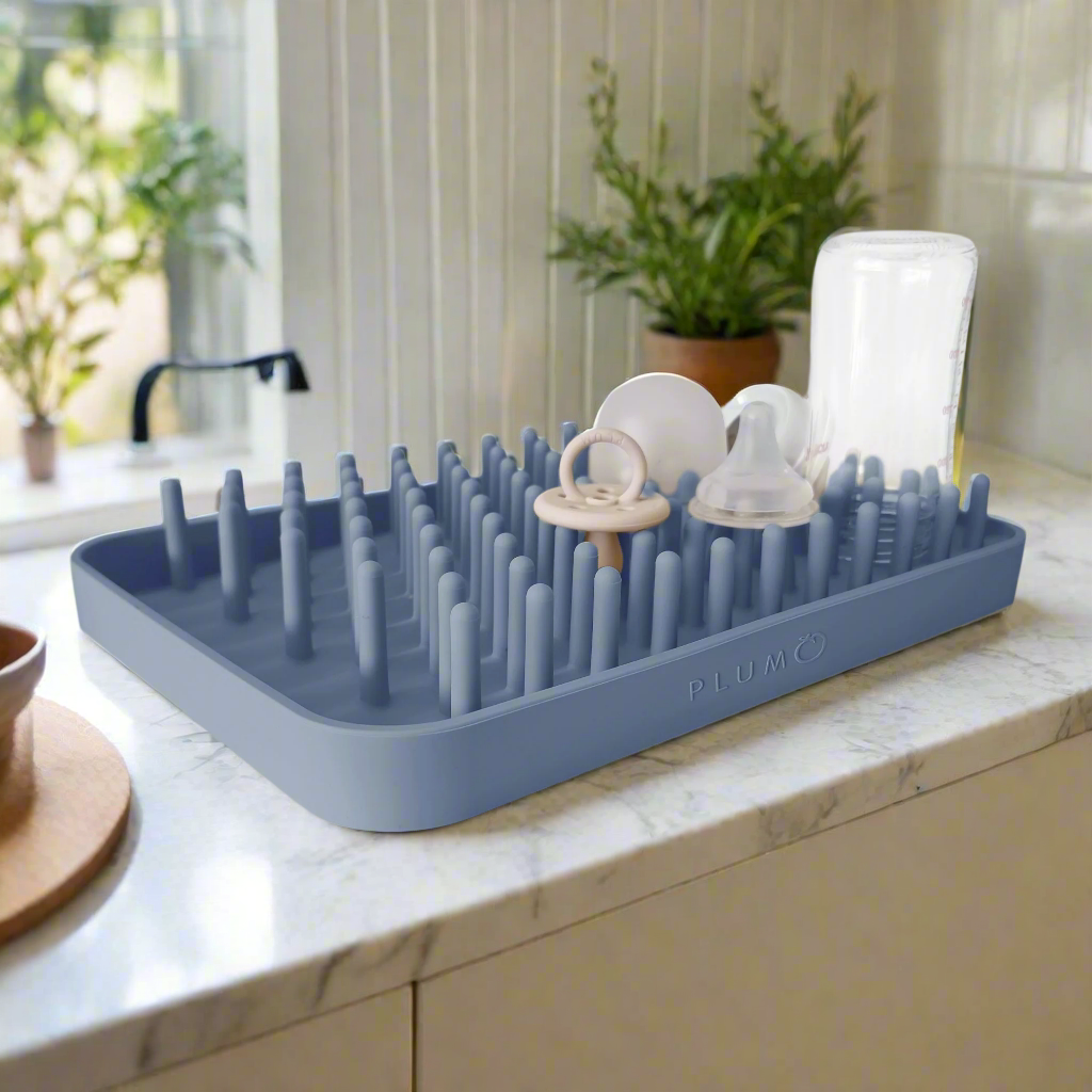 PLUM Silicone Drying Rack - Steel Blue