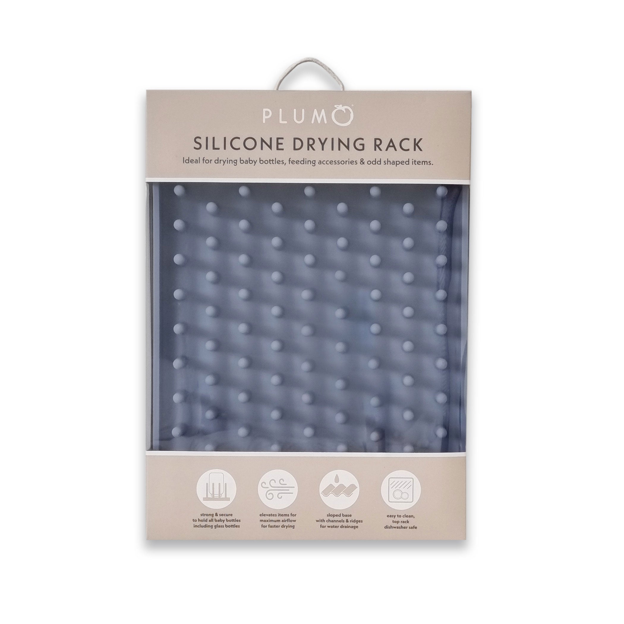 PLUM Silicone Drying Rack - Steel Blue